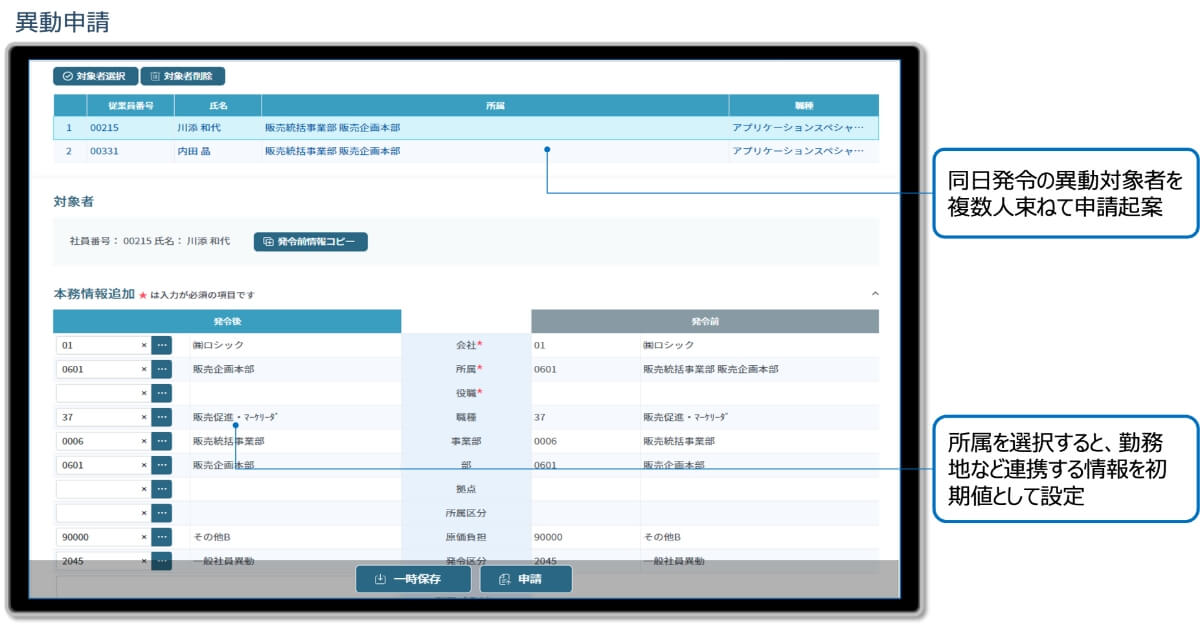 十分な情報をプリセットした、直観的な入力インターフェイス